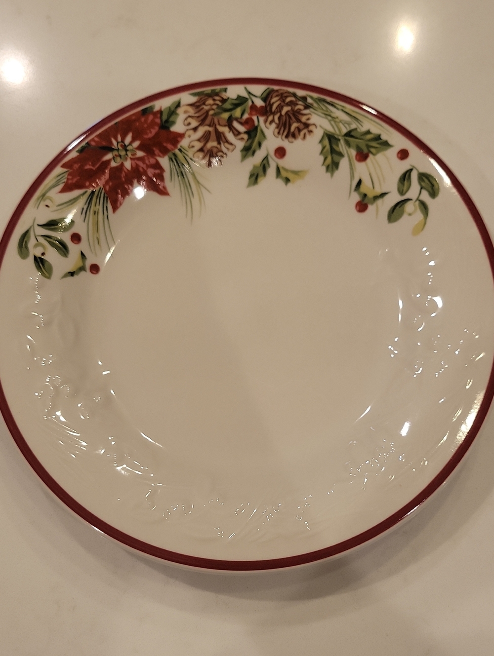 Longaberger Christmas Salad Plate
